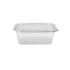 200 Pieces Hinged Square Deli Clear Pet Container 48oz