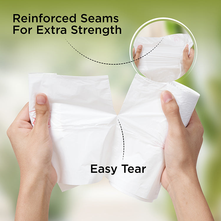 White Dust Bin Bag Roll 45*55