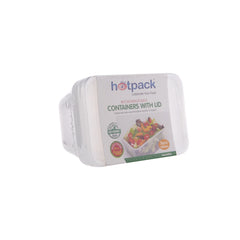 Microwave Container 1000 ML With Lid 5 Pieces X 20 Packets