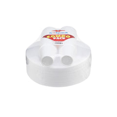 25 Pieces 6 Oz Foam Cup and 25 Pieces 10 Inch Foam Plate Combo Pack - 10 Packets