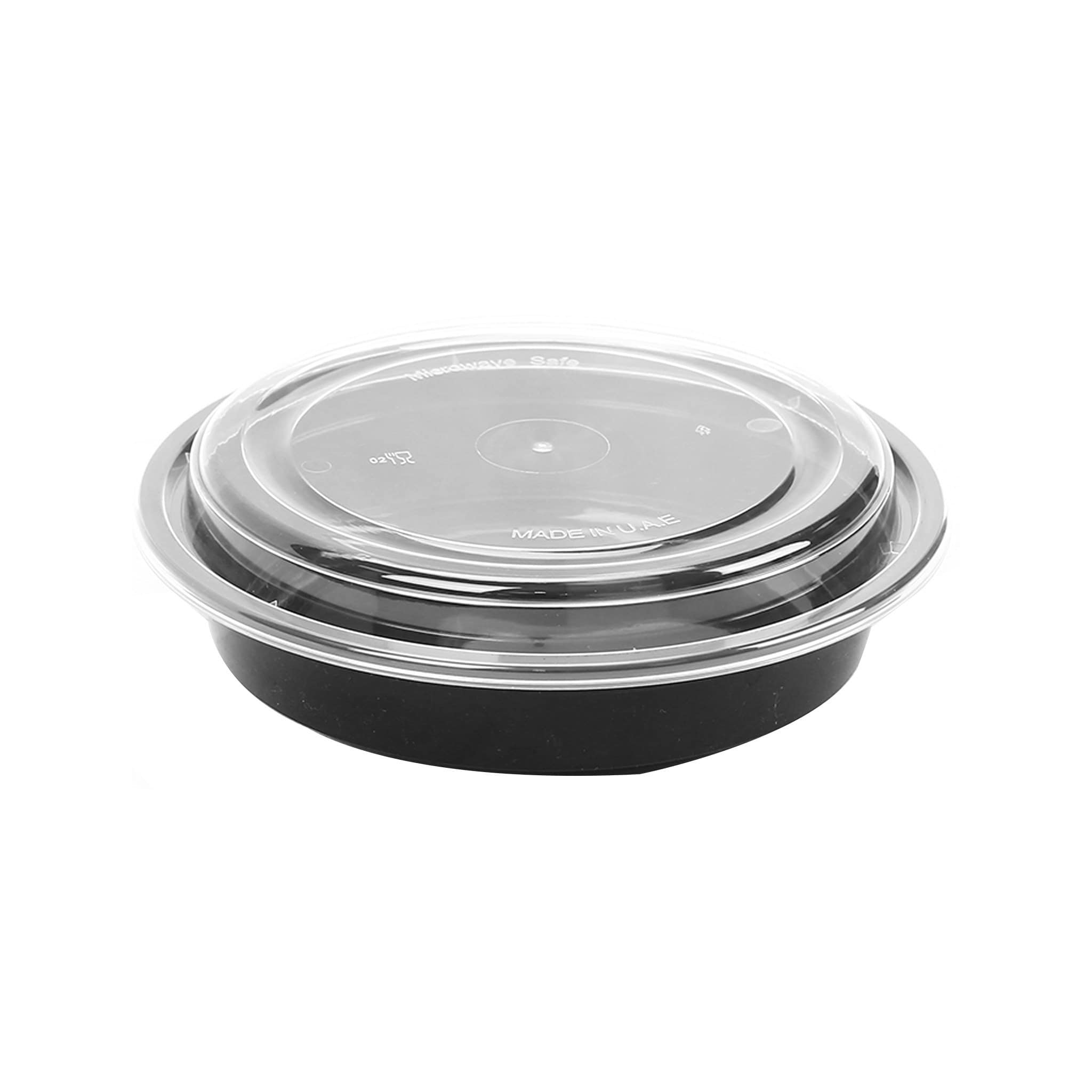 Black Base Round Container 32 Oz