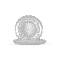 21 Cm Round Crystal Design Plate