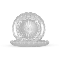 30 Cm Round Crystal Design Plate