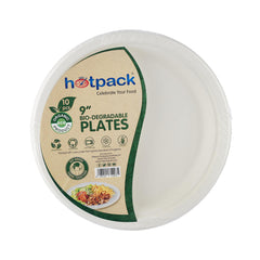 Biodegradable Paper Pulp Plate | 10 Pieces - Hotpack Oman