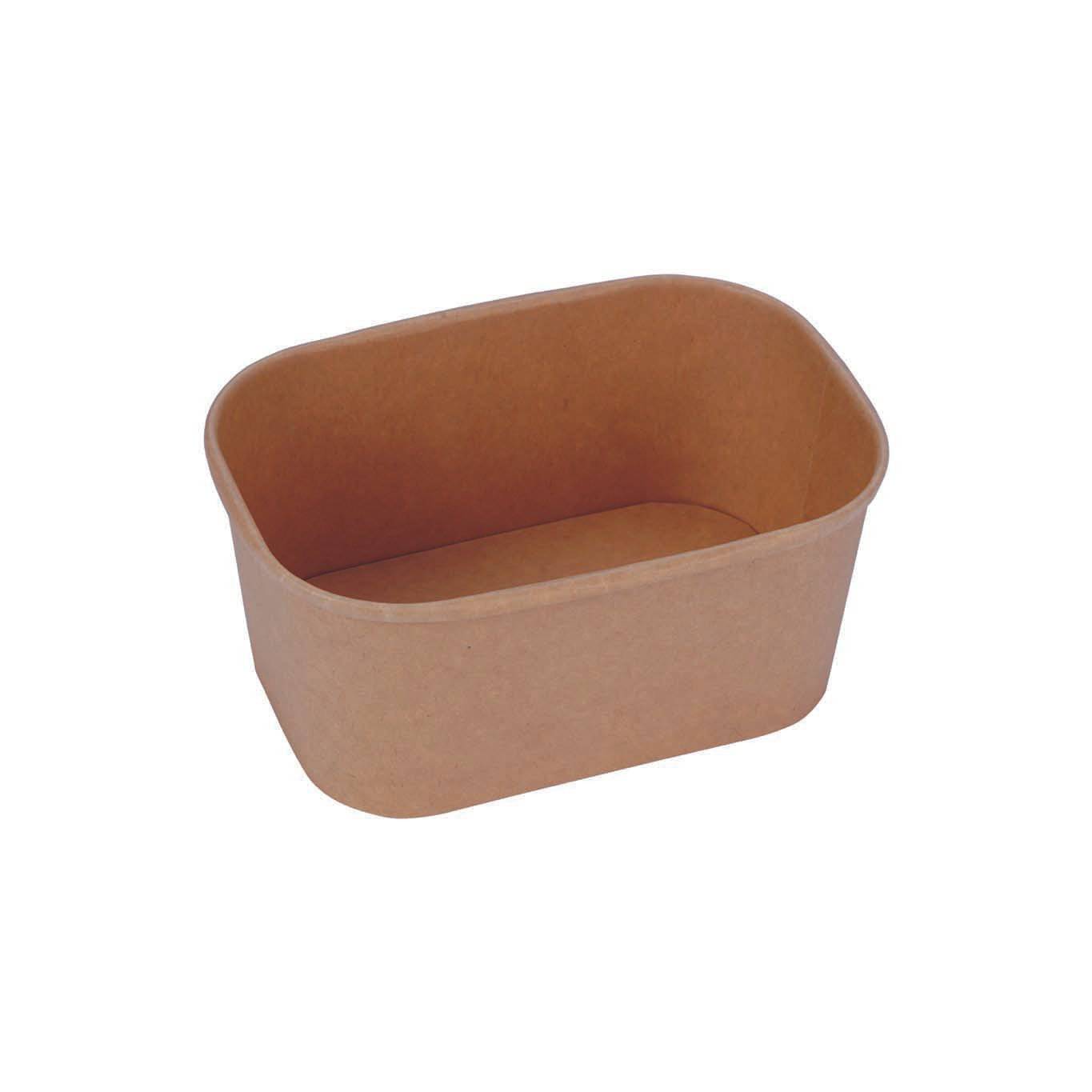 Kraft Rectangular Container 300 Pieces - Hotpack Oman