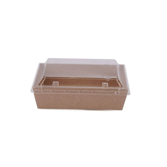 Kraft Salad Container 13.6X13.6X3.5 Cm