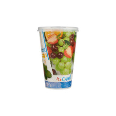 12 Oz Paper Juice Cup With Lid 25 Pieces - Hotpack Oman