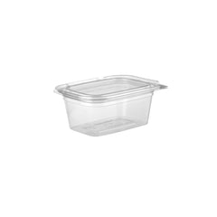 200 Pieces Hinged Square Deli Clear Pet Container 16oz