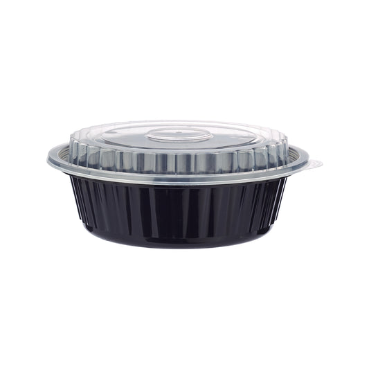 Black Base Round PP Container With Lid