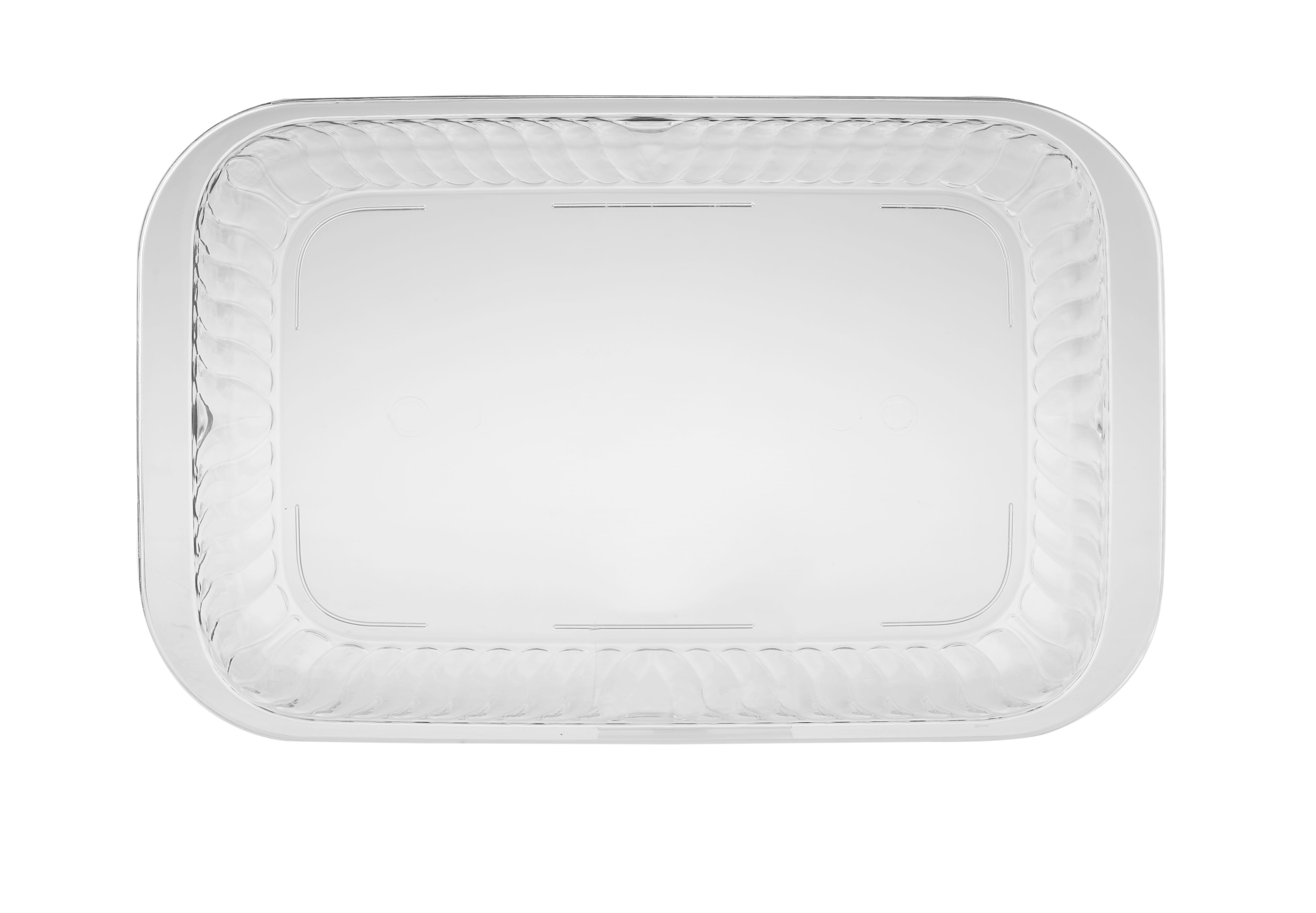 Rectangular Flower Clear Pyrex Disposable Tray