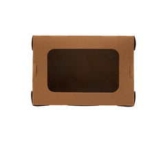 Kraft Lunch Box with Window 180x120x50mm