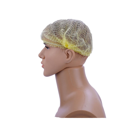 Bouffant Cap Yellow Color  100 Pieces X 10 Packts