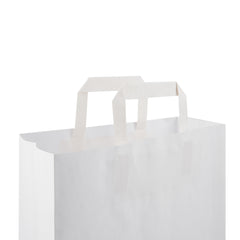 Paper Bag White Flat Handle 26X10X36 Cm