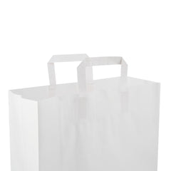 Paper Bag White Flat Handle 32X12X35 Cm