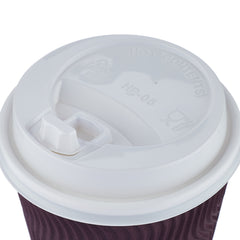 500 Pieces Dark Brown Zig- Zag Ripple Paper Cups 12 Oz