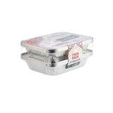 5 Pieces x 2 Aluminum Twin Pack Food Storage Container 3650 cc