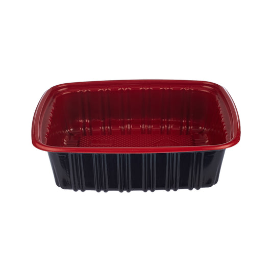 300 Pieces Red & Black Base Container 800 ML with Lids