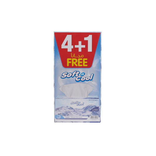 Soft N Cool Facial Tissue 200 Sheets X 2 Ply 5 Boxes Pack