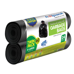 Twin Pack Heavy Duty Garbage Roll Black 95x120cm 60 Gallon