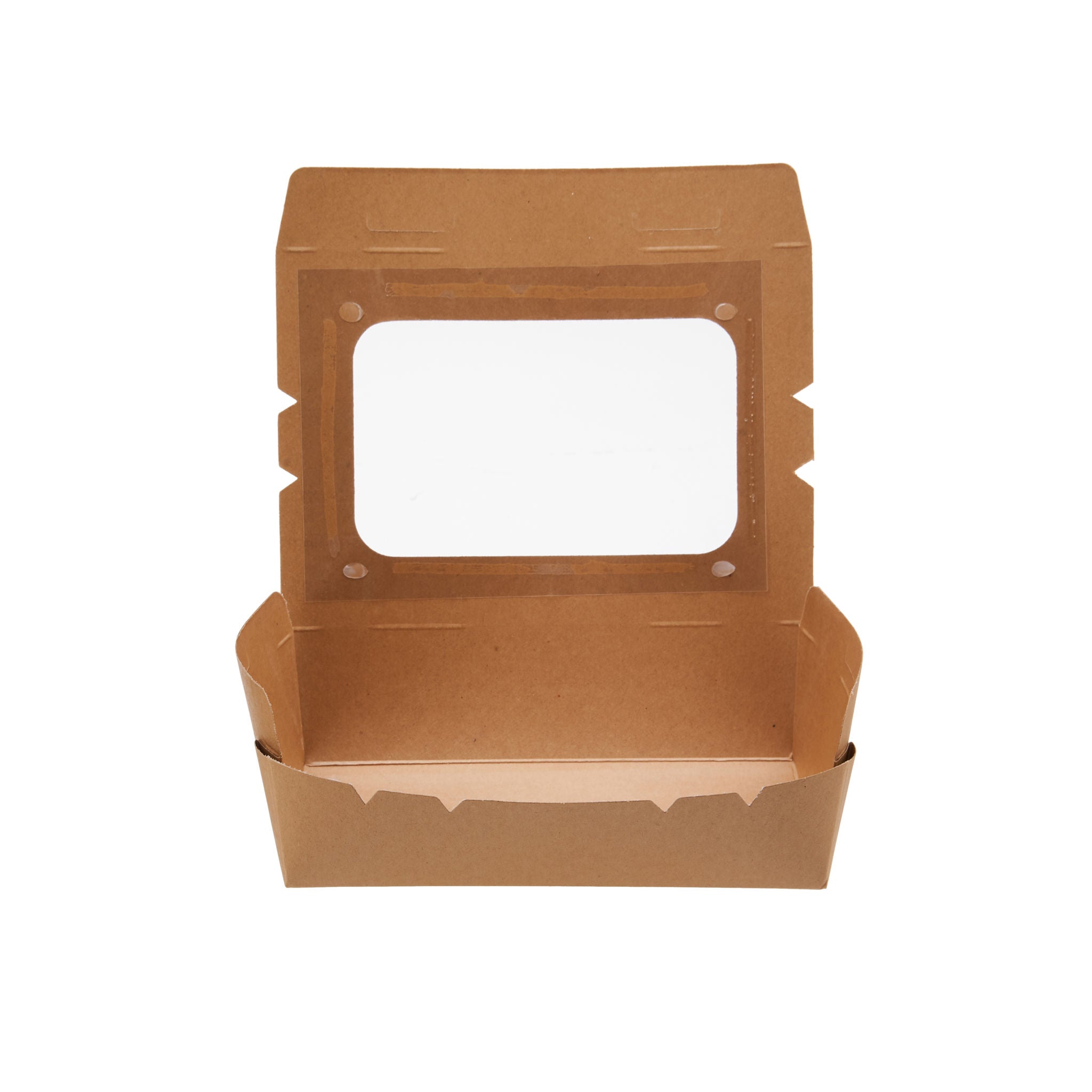 Kraft Lunch Box with Window 180x120x50mm