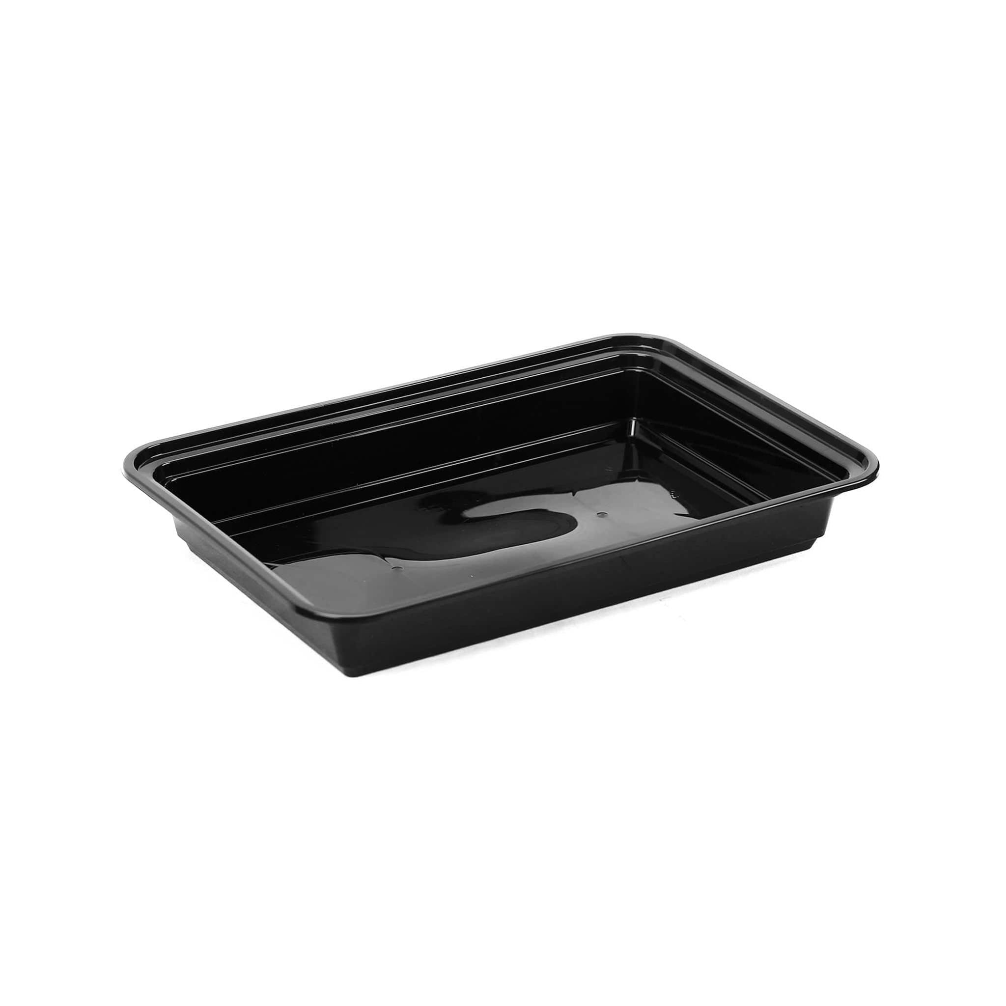 Black Base Rectangular Container 58 Oz 150 Pieces - Hotpack Oman