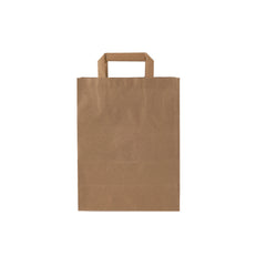  Kraft Brown Paper Bag Flat Handle 24X12X31 Cm