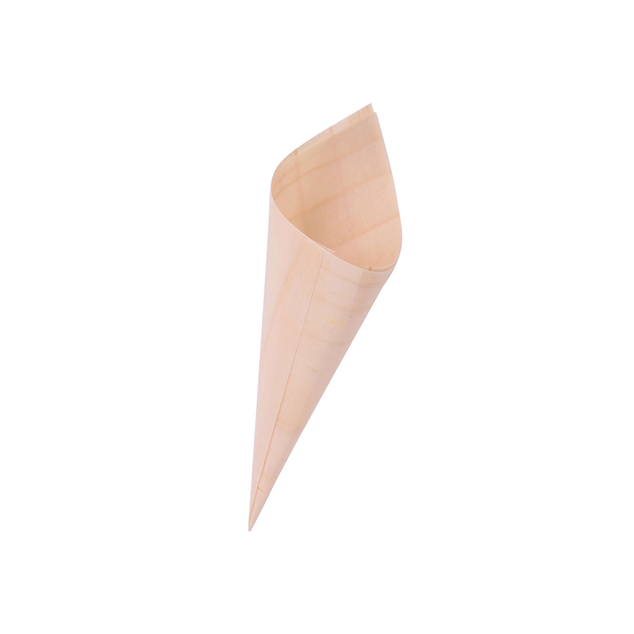 125 x 85 mm DISPOSABLE WOODEN CONE  500 Pieces - Hotpack Oman