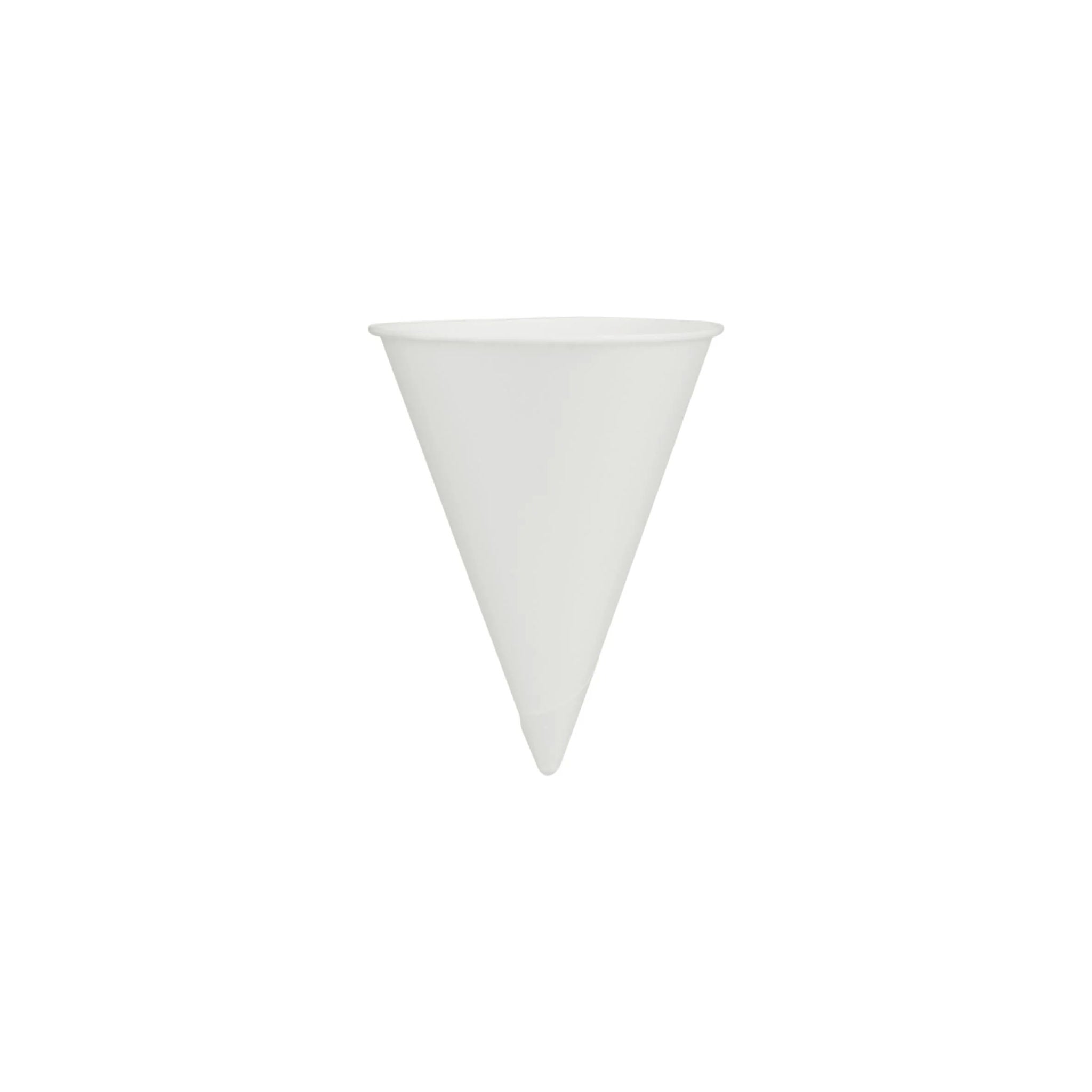 4 Oz White Paper Food Service Cone Cold Water Cup - Hotpack Global