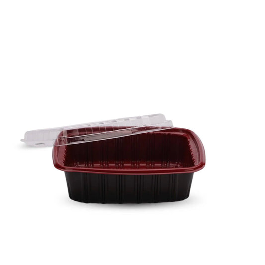 Red & Black 650 ml PP Container With Lid