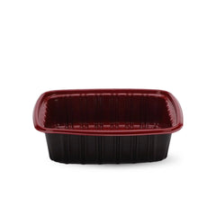 Red & Black 650 ml PP Container With Lid