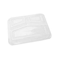 Black Base Rectangular 3-Compartment Container 300 Pieces - Hotpack Oman