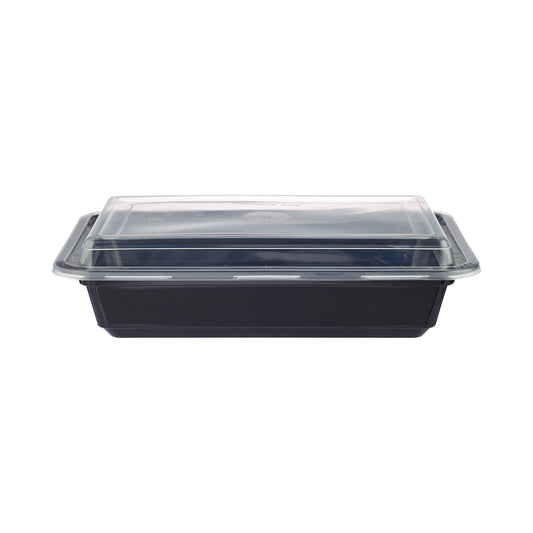 Black Base Rectangular Container 24 Oz 300 Pieces - Hotpack Oman