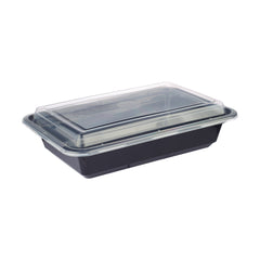 Black Base Rectangular Container 24 Oz 300 Pieces - Hotpack Oman