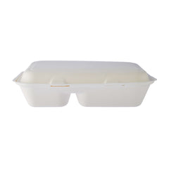 500 Pieces Bio Degradable Lunch Box In 2 Compartment