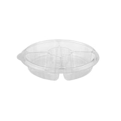 5 Compartment clear container with lid Lid 50 Pieces - Hotpack Oman