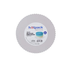 White Round Cake Board 5 Pieces - Hotpack Oman