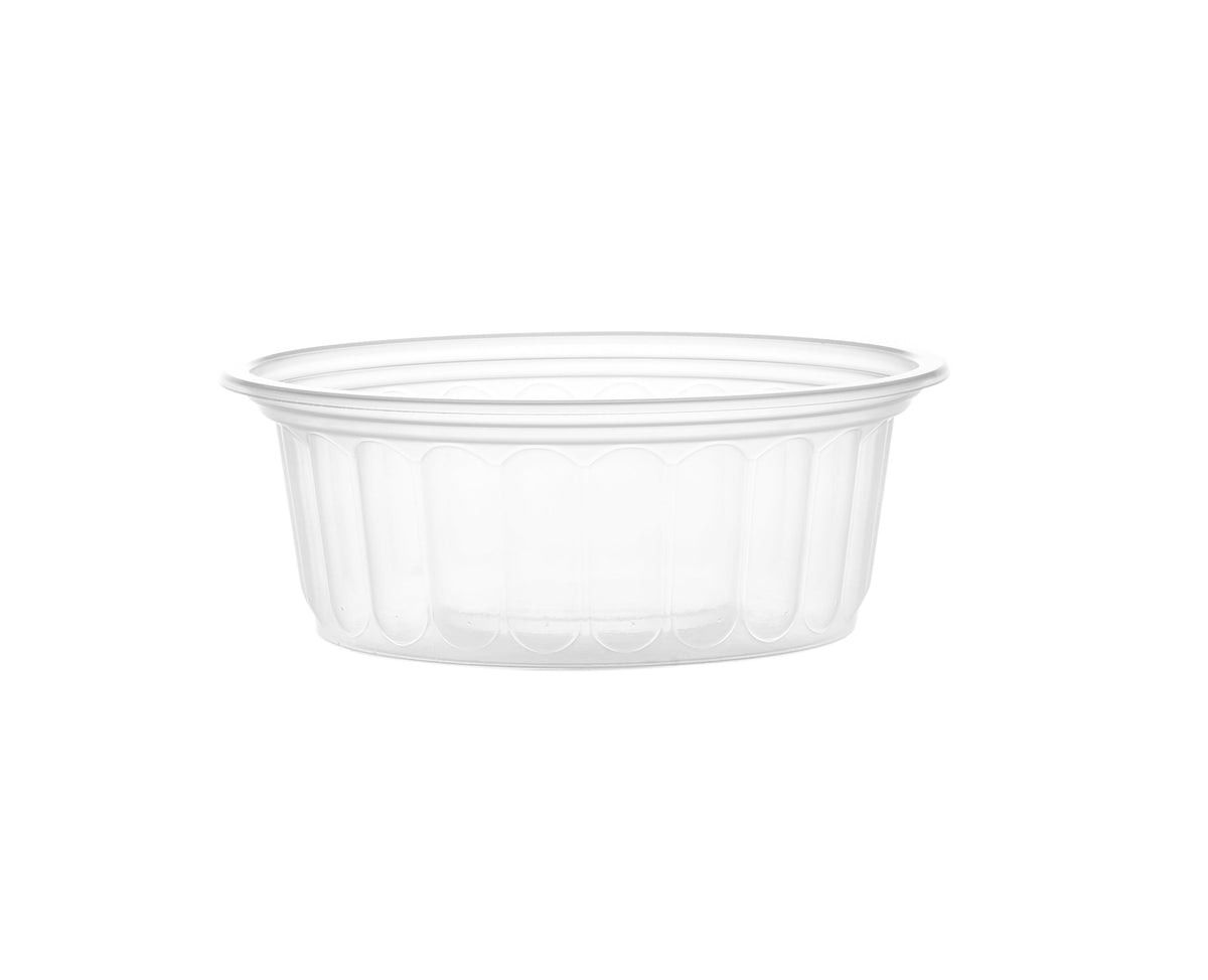 Plastic round clear container for soups and gravy 250ml - Hotpack Oman