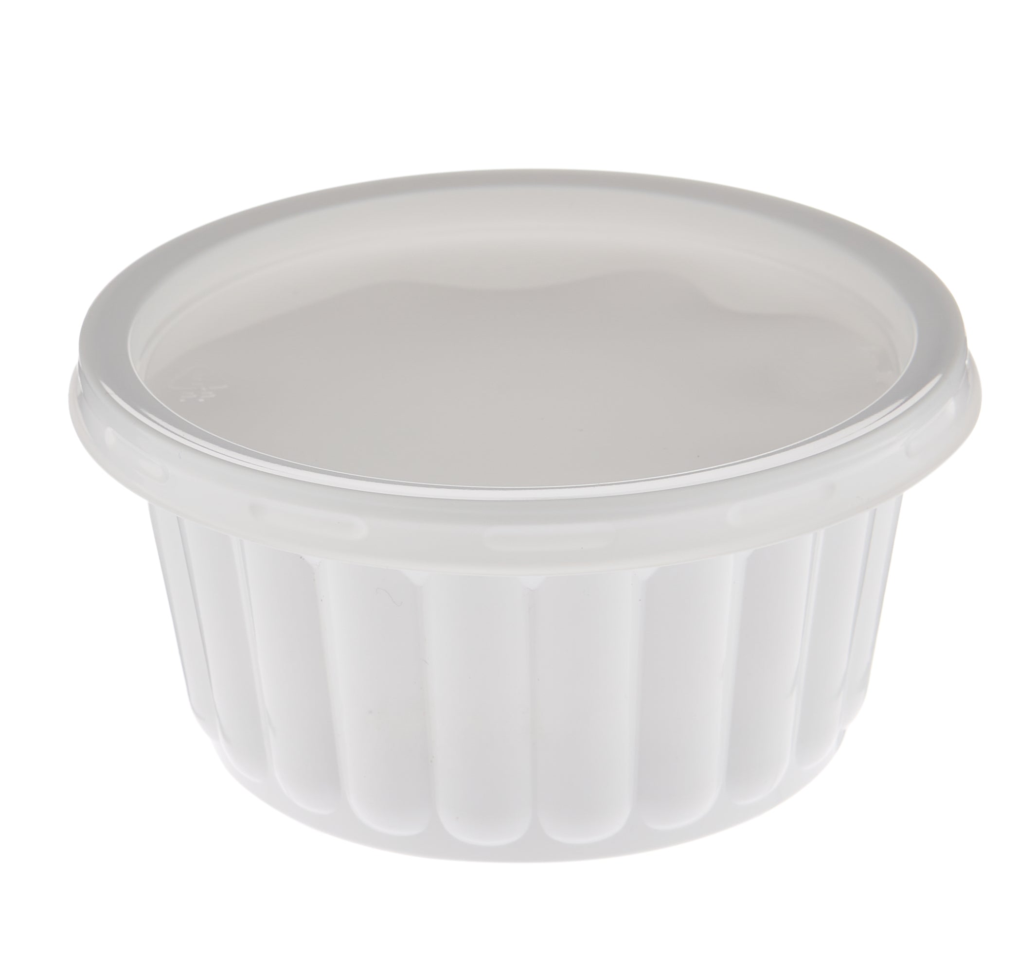 Disposable Plastic Corrugated Round Container White 350 ml - Hotpack Oman