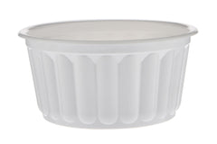 Plastic Corrugated Round Container White 400 ml - Hotpack Oman