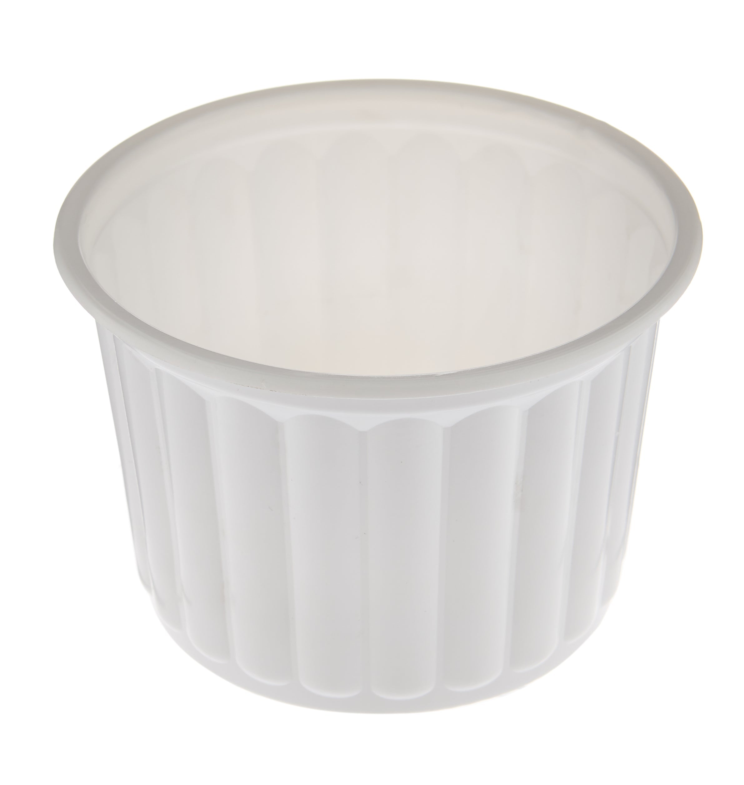 Round white plastic corrugated container - Hotpack Oman