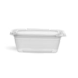 Hotpack 16oz Hinged Square Deli Clear Pet Container - Hotpack Oman