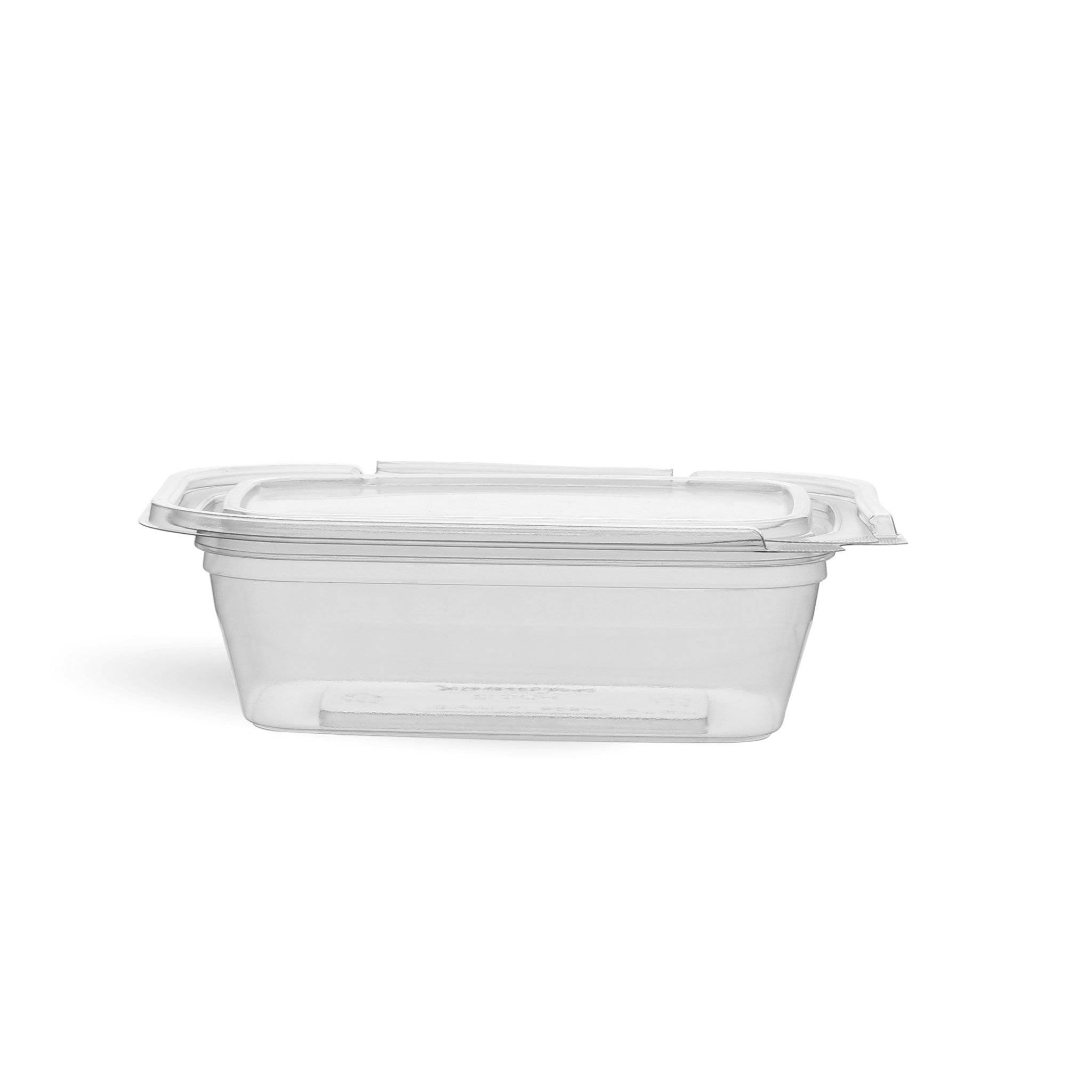 Hotpack 8oz Hinged Square Deli Clear Pet Container - Hotpack Oman