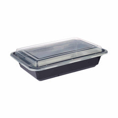 Black Base Rectangular Container 28 Oz 300 Pieces - Hotpack Oman