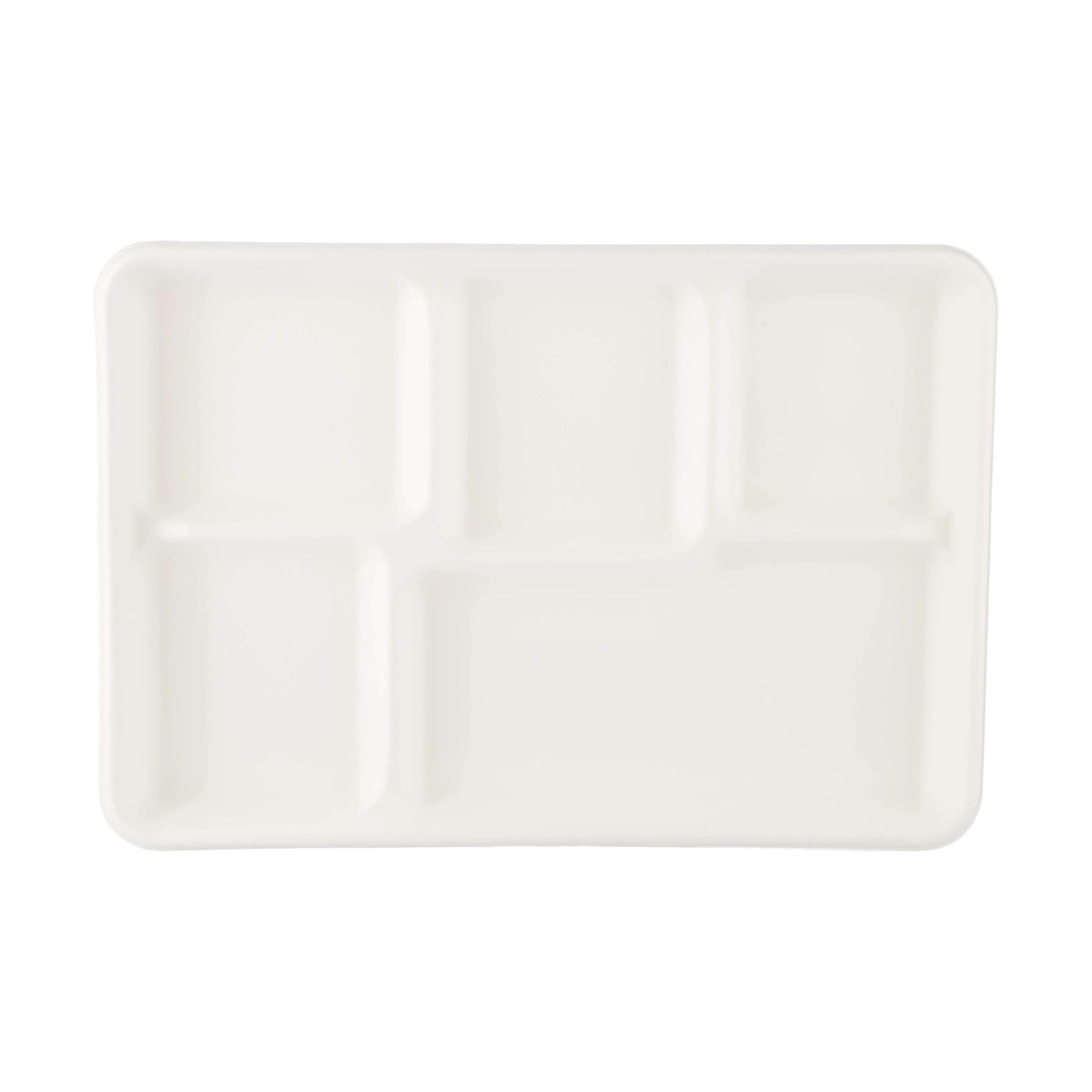 12.5 Inch Bio-Degradable 5-Compartment Plate