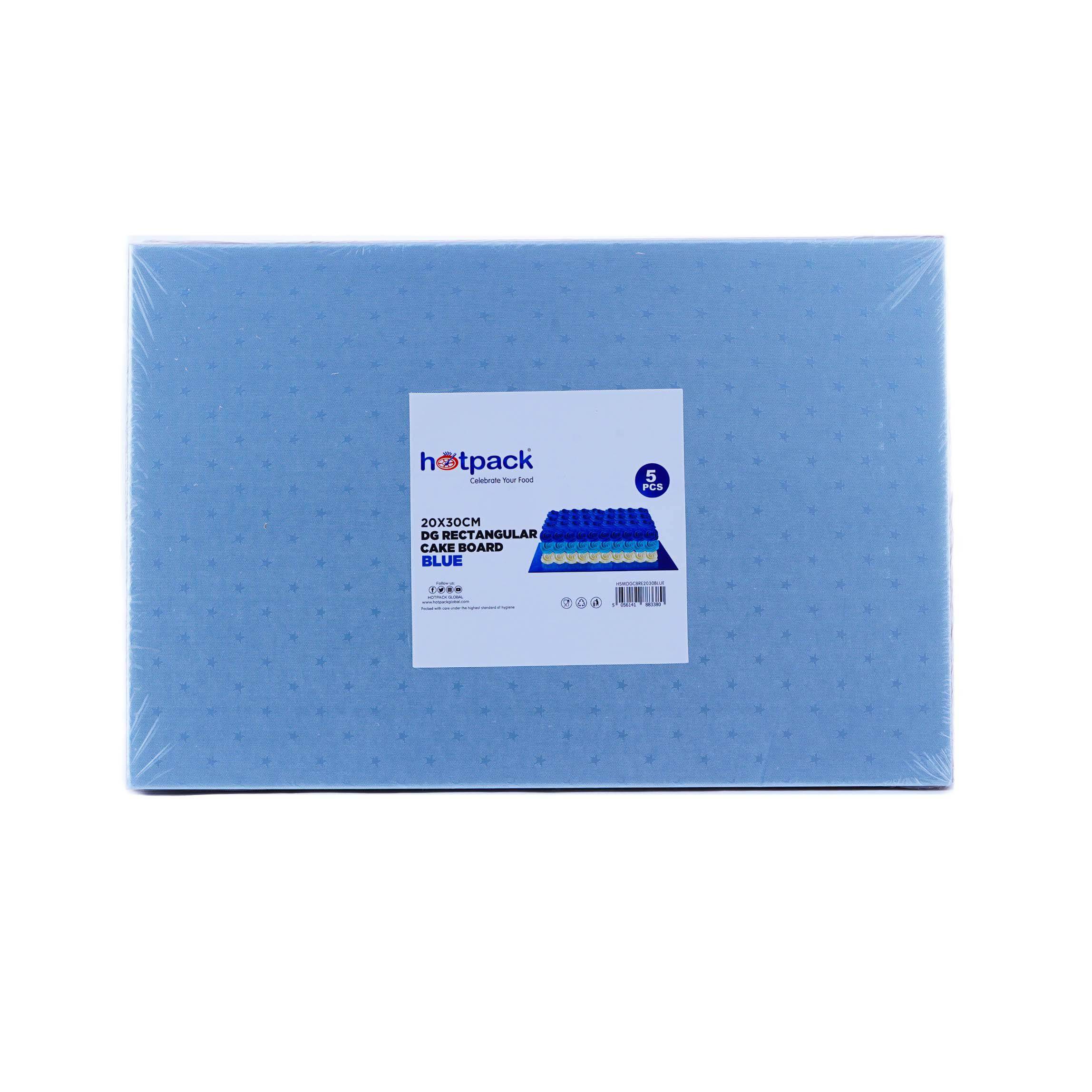 Blue Rectangular Cake Board 5 Pieces - Hotpack Oman