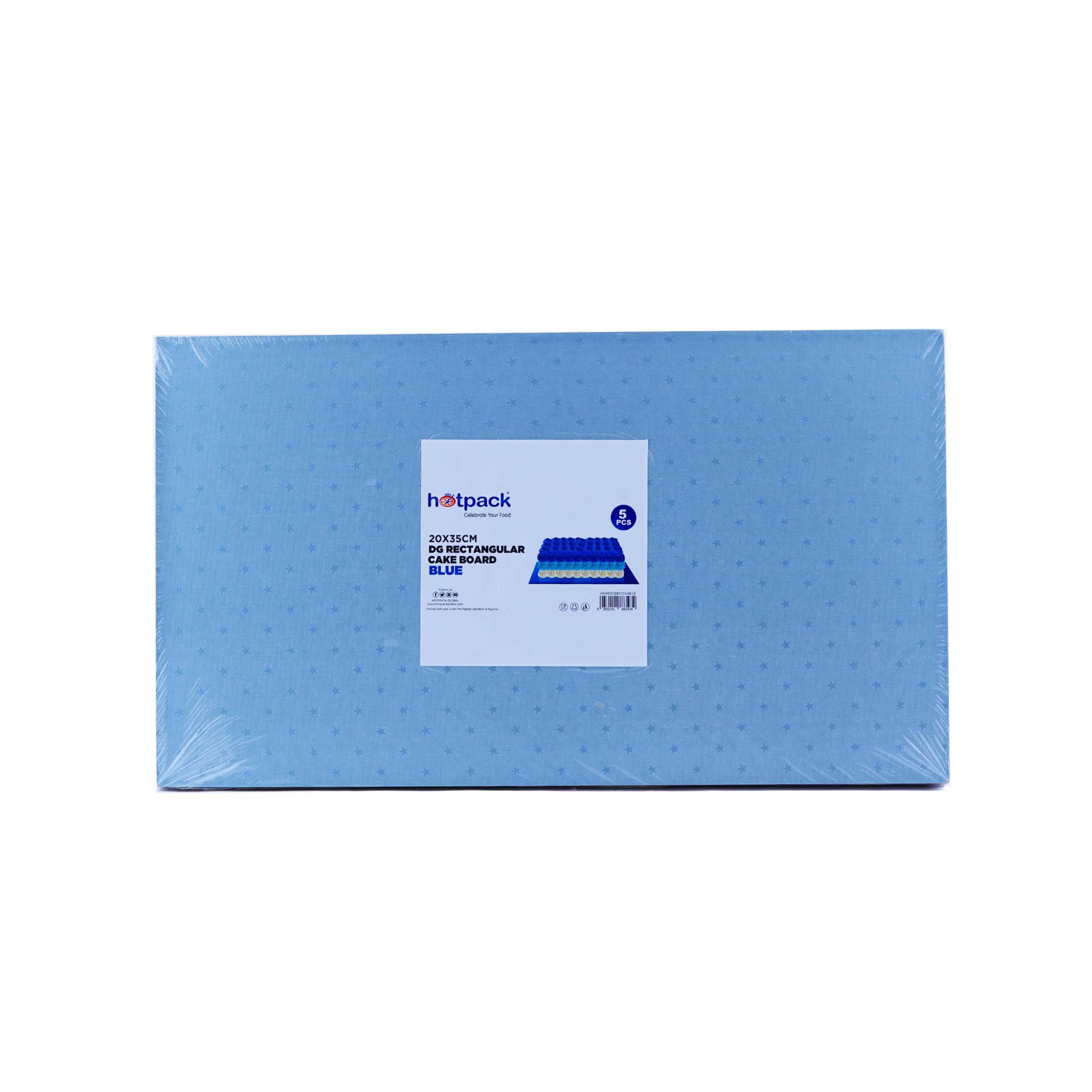 Blue Rectangular Cake Board 5 Pieces - Hotpack Oman