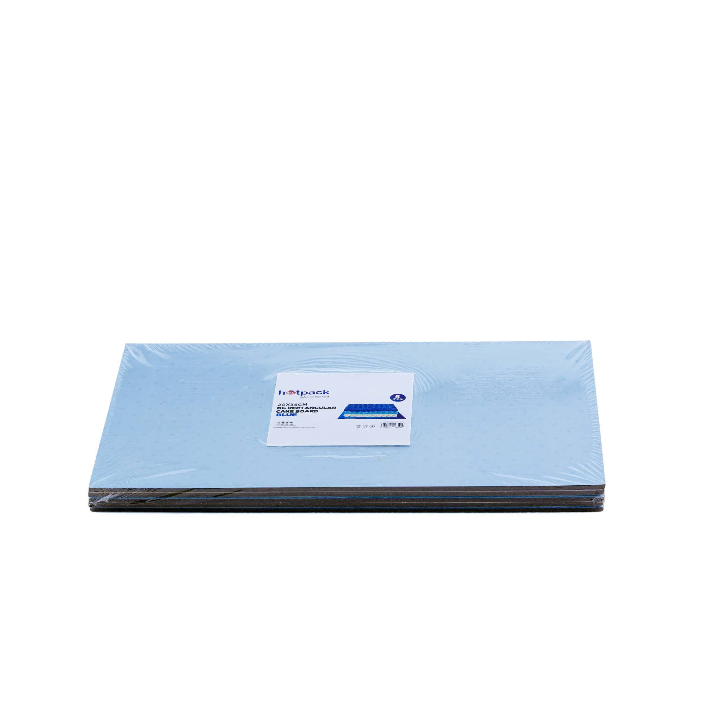 Blue Rectangular Cake Board 5 Pieces - Hotpack Oman