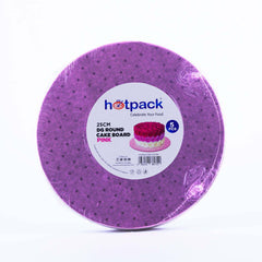 Pink Round Cake Board 5 Pieces - Hotpack Oman