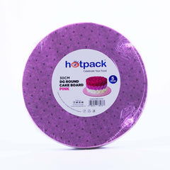 Pink Round Cake Board 5 Pieces - Hotpack Oman