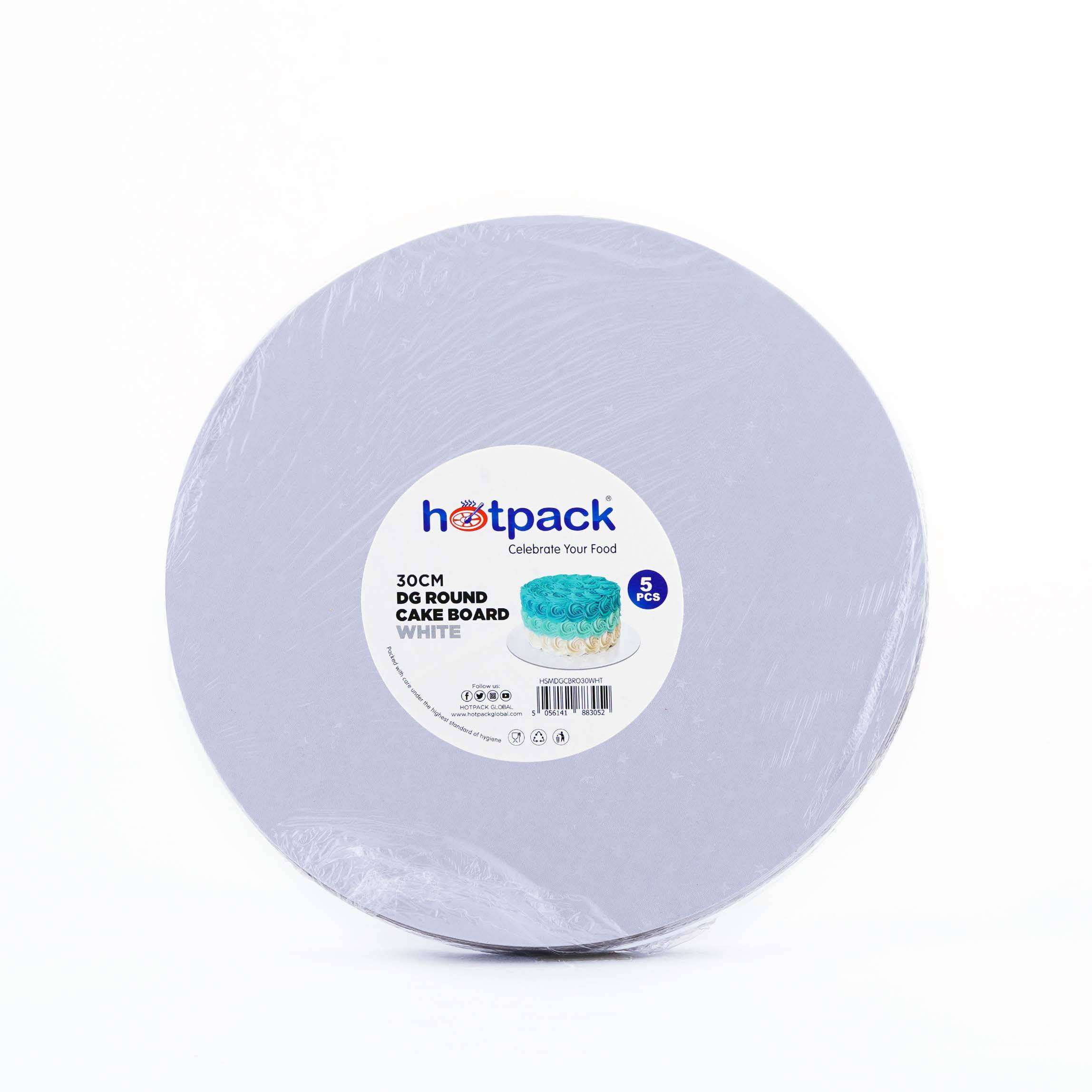 White Round Cake Board 5 Pieces - Hotpack Oman